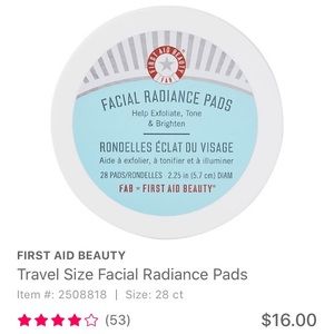 NWOB: First Aid Beauty Facial Radiance Pads